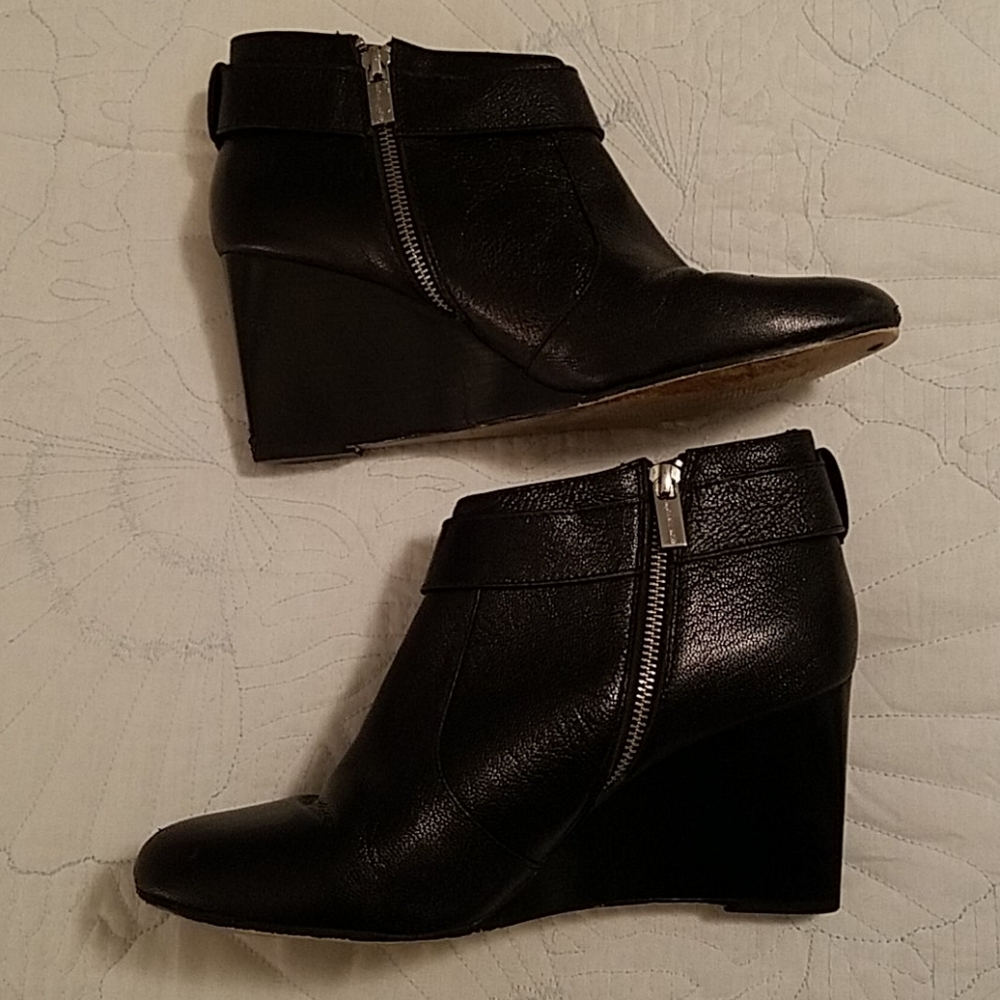 Michael Michael Kors Black Leather Ankle Boots